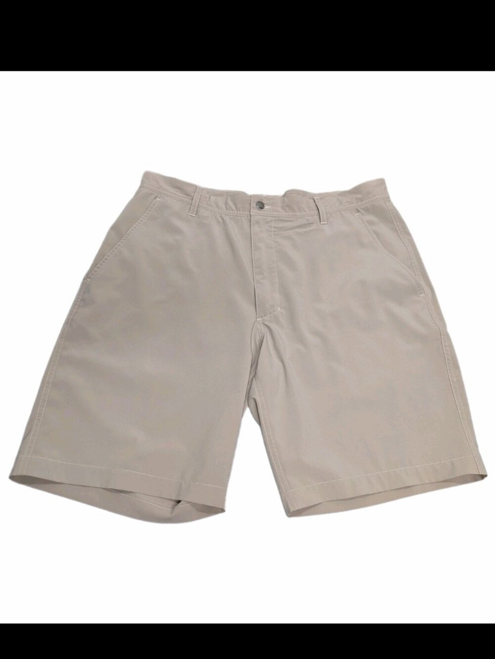 FJ FootJoy Chino 9" Golf Shorts 35 Beige Athletic Preppy